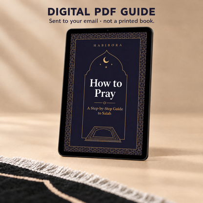 Digital PDF guide How to Pray – A Step-by-Step Guide to Salah, sent by email, not a printed book